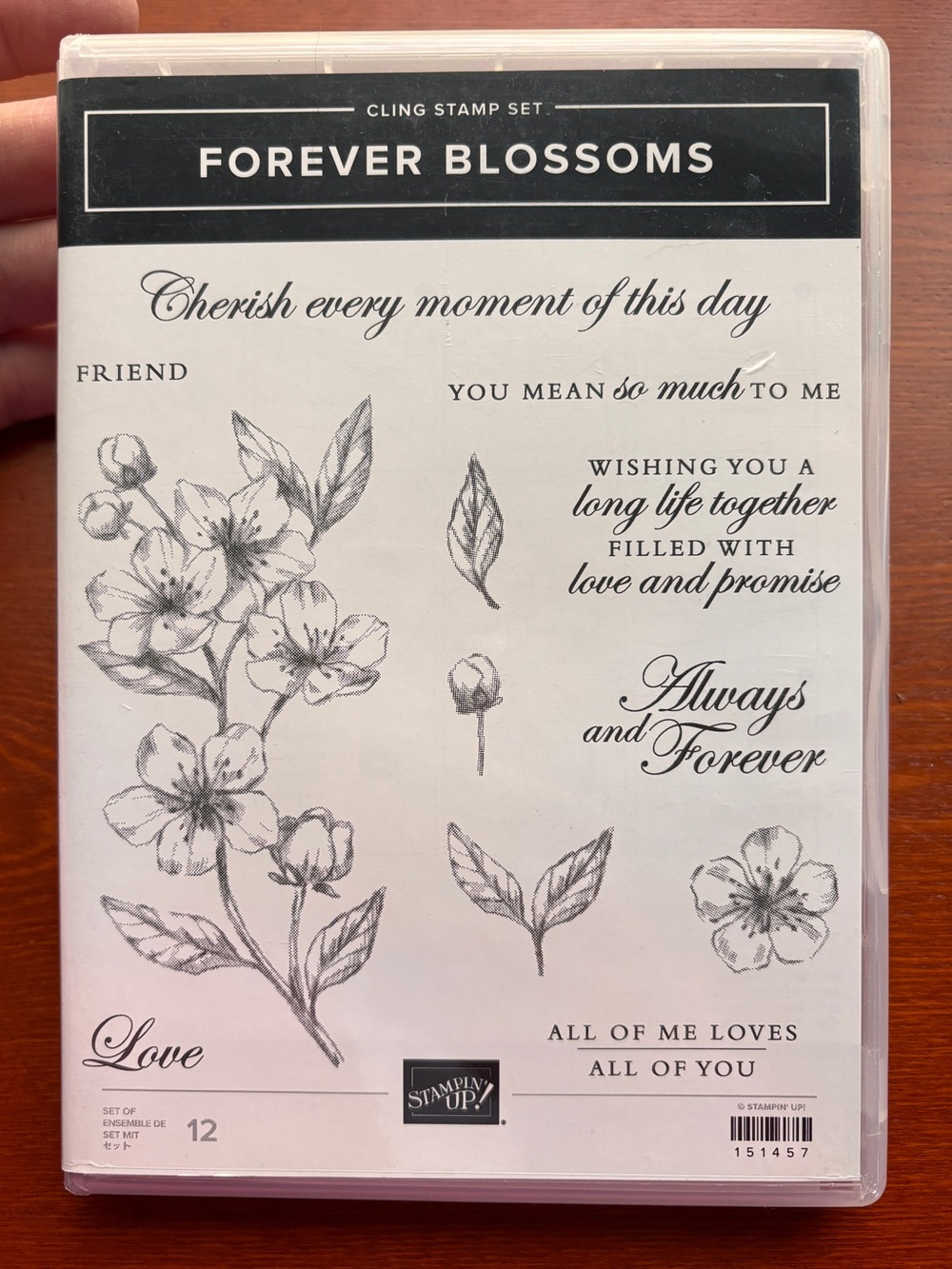 Stampin’ Up! Forever Blossoms Cling Stamp Set - Floral Sentiments